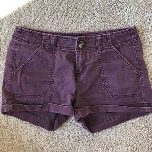 Dark Maroon Midi Shorts